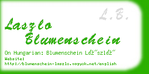 laszlo blumenschein business card